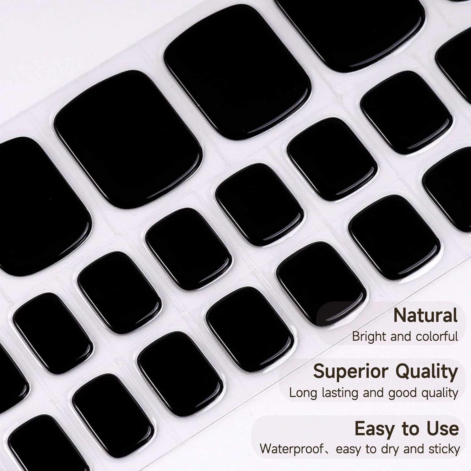 Black Toe Nail Strips
