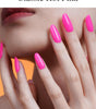 Hot pink nails