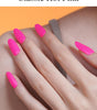 Hot pink nails
