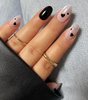 Black Heart Gel Nails