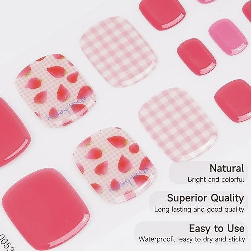Strawberry Pink Toe nails