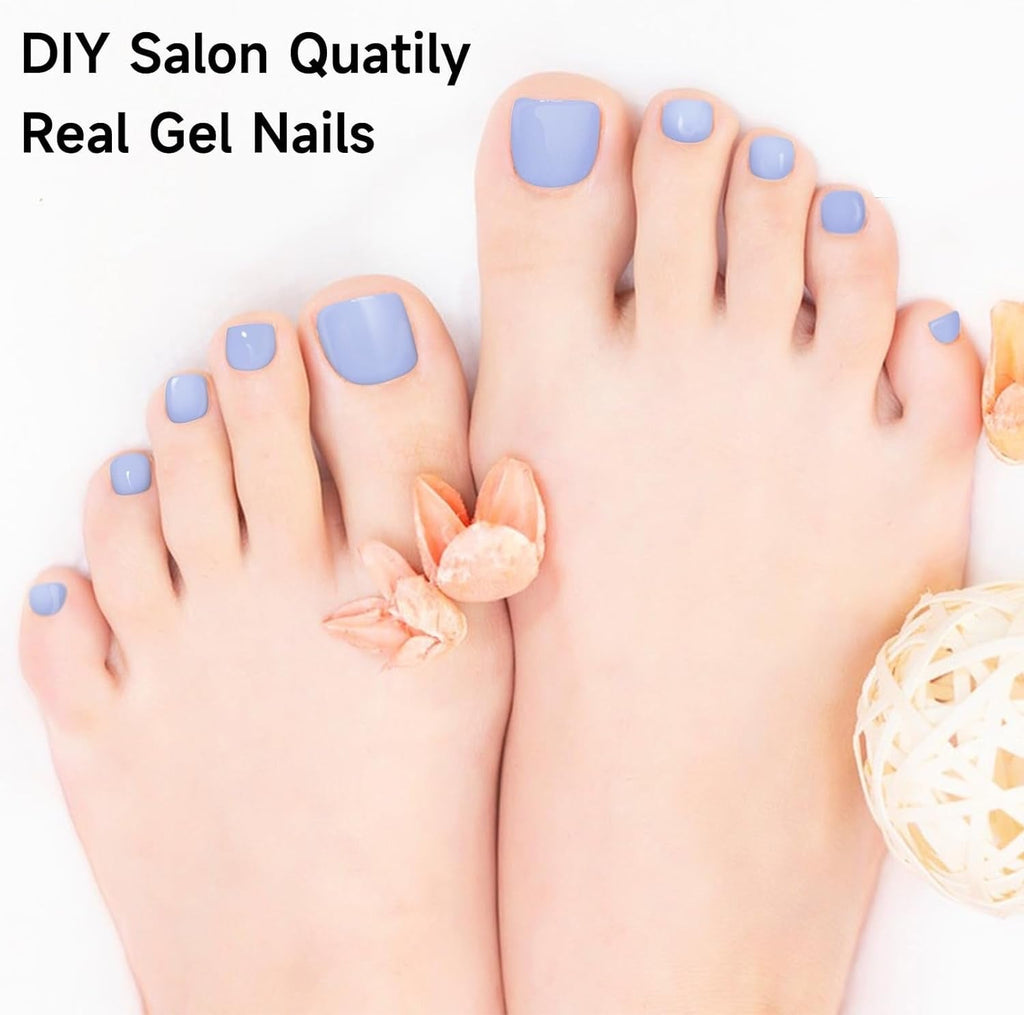 Baby Blue Toe nails