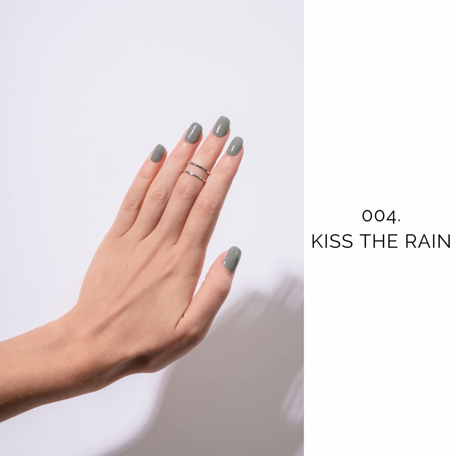 Kiss the rain gray Nails