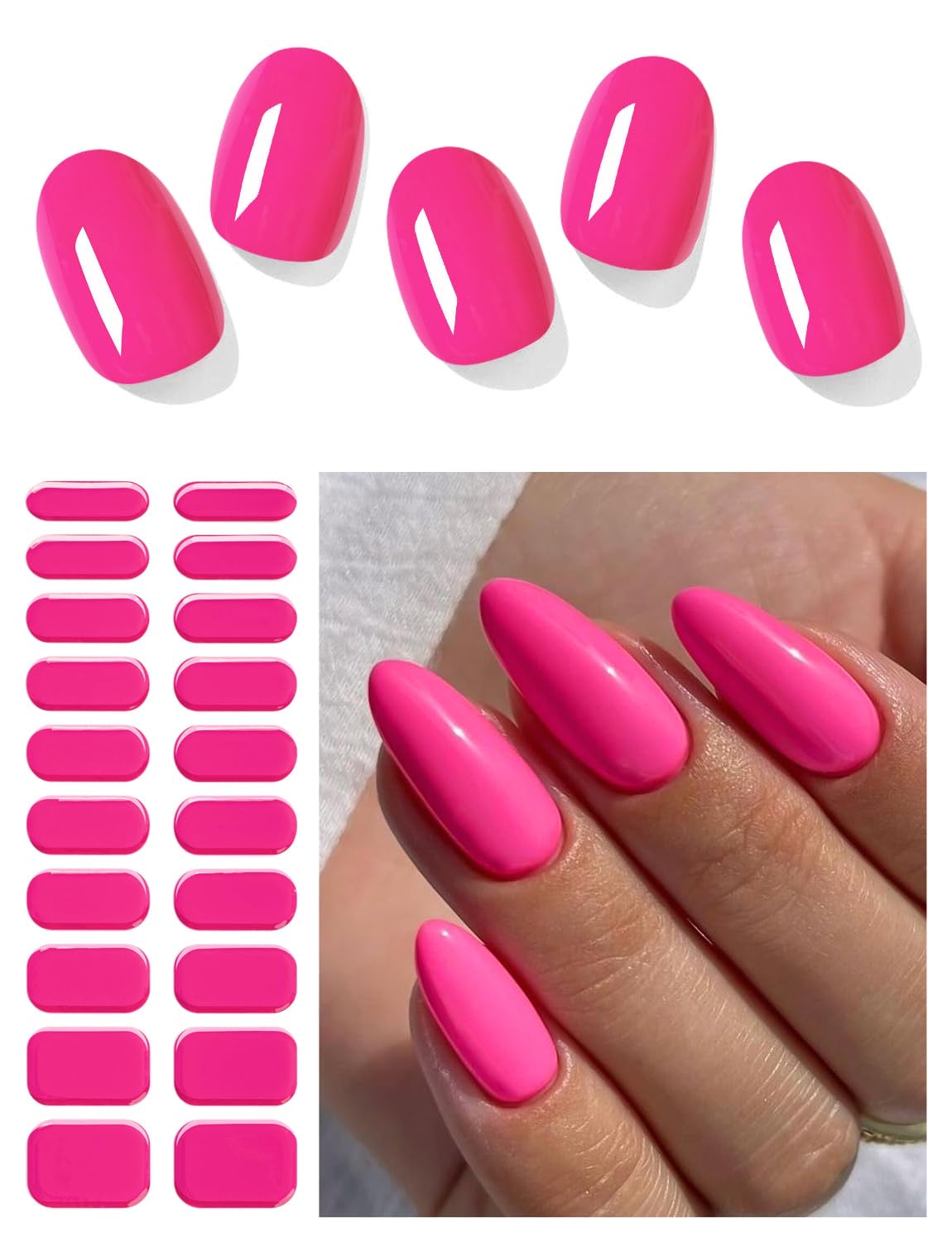 Hot pink nails