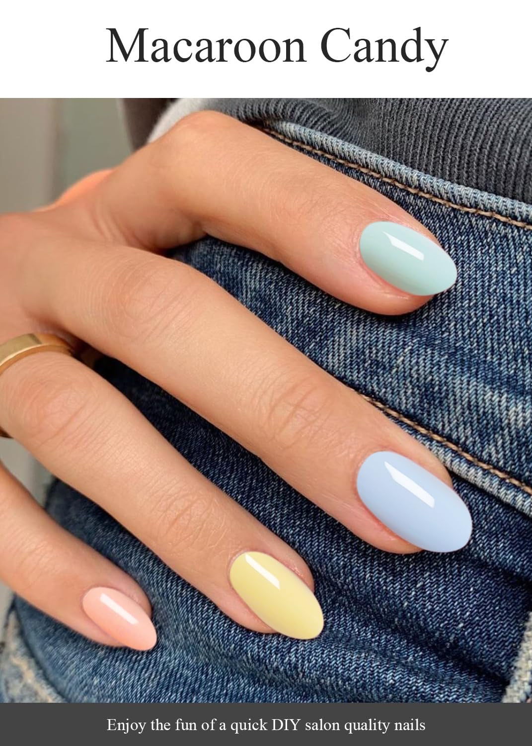Pastel Mix Gel Nail Strips