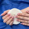 Red floral Nails