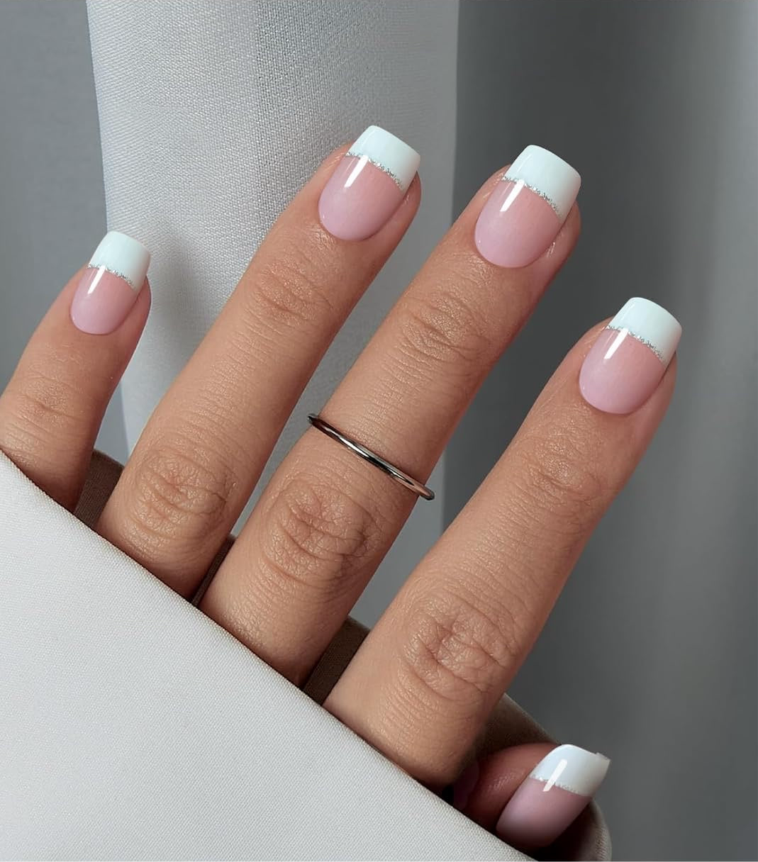 White French Tip Gel Nail strips