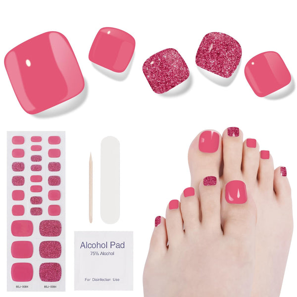 Crimson Pink Gel Nail Strips