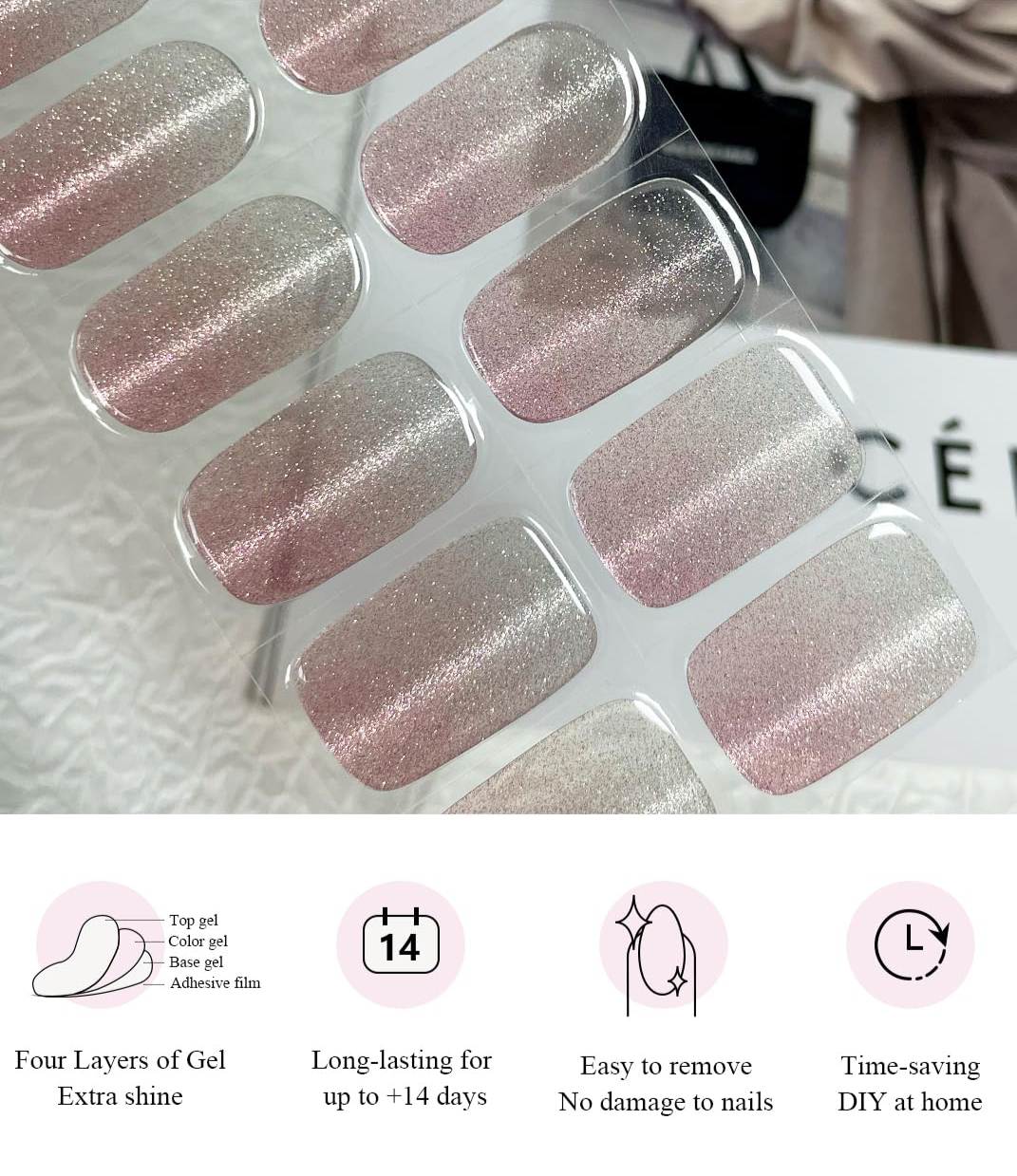 PINK CAT EYE NAILS