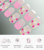Pink Flower French Tip Nails