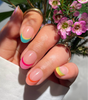 Pastel Mix French Tip Gel Nail Strips