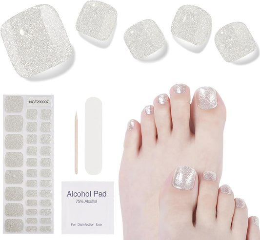 Glamourous Glitter: Sparkling Toe Nail Strips