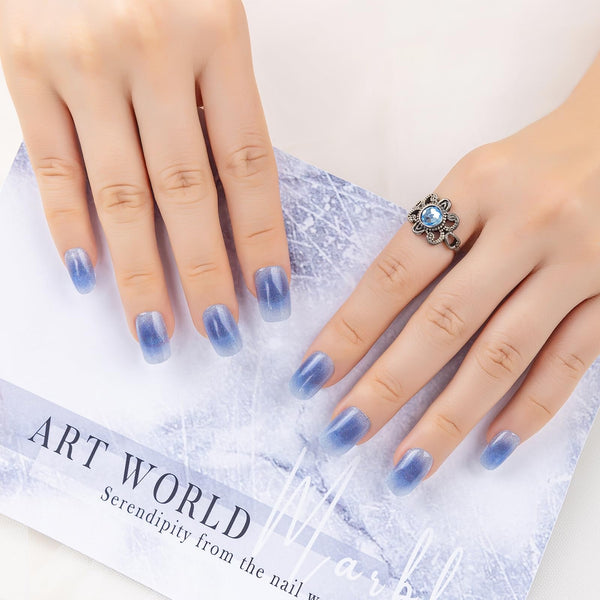 Frosty azure Nails